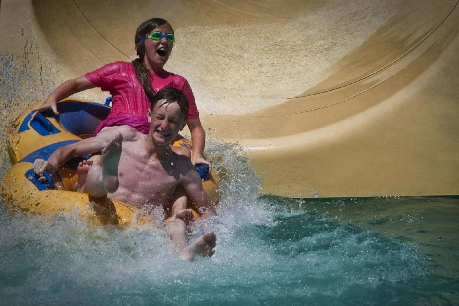 Vattenrutschkana på Rancho Texas Lanzarote Park